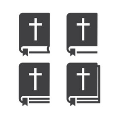 Obraz premium Set of bible book icon isolated vector illustration.