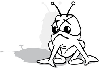 Drawing of a Extraterrestrial with Big Eyes