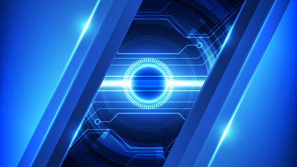 Abstract blue technology background. Vector illustration for your design. Eps 10