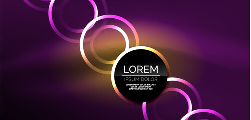 Neon lines and waves abstract background. Techno glowing neon shapes vector illustration for wallpaper, banner, background, landing page, wall art, invitation, prints, posters