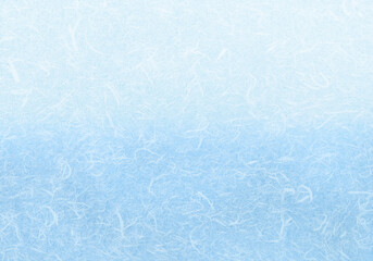 自然の繊維を散りばめた、青系グラデーションの創作和紙