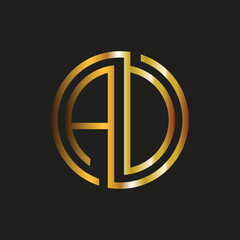 A beautiful golden AD logo for your company
