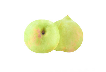 Ripe peach fruit isolated on transparent png
