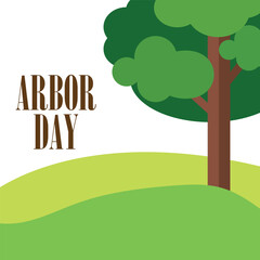 Vector illustration of a Background for Arbor Day.