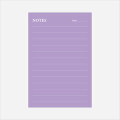 Weekly Daily planning note sheet design template