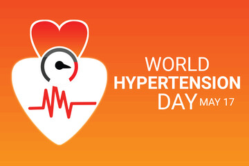 World Hypertension Day. May. Vector illustration for greeting card, poster and banner