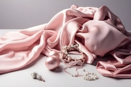 elegance satin fabric and texture generated by AI.