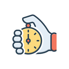 Color illustration icon for starts 