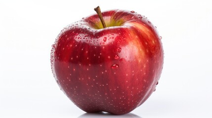 Plakat red apple isolated on white . generative 