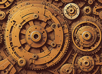 Abstract background with small gears or spinning details for background texture.