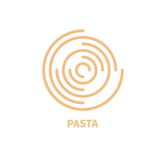 Pasta round line abstract geometric logo