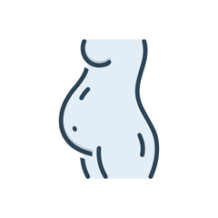 Color illustration icon for pregnancy 