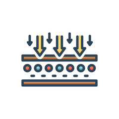 Color illustration icon for membrane 