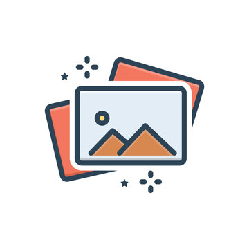 Color illustration icon for images 