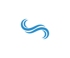 Wave Icon Vector Template Symbo Design