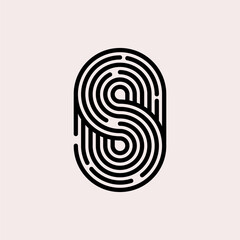 Security logo, letter s, security agency logotype