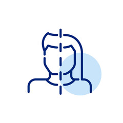 Gender affirmation surgery. Pixel perfect, editable stroke line icon, transparent background