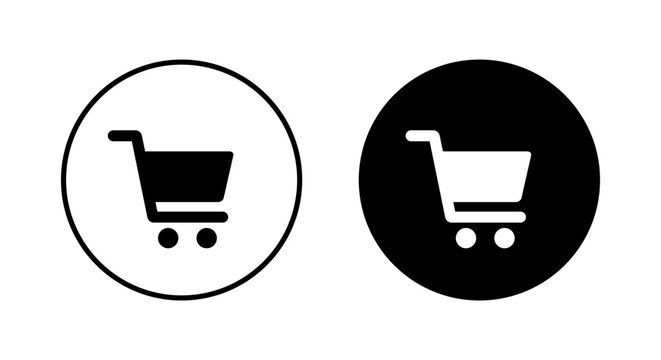 Trolley, shopping cart icon vector. eCommerce checkout concept