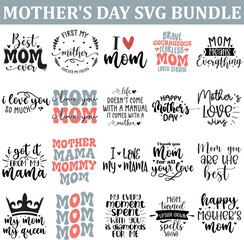 Obraz premium Happy Mother's Day SVG Bundle,
