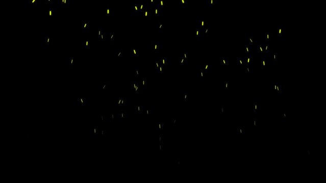 Animated gold particals background. Showering golden sparks.