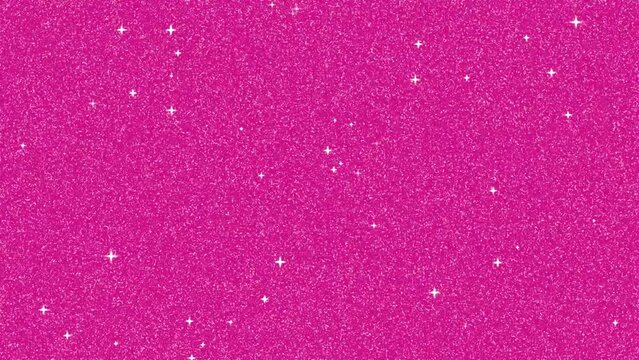 Shiny pink glitter with stars and sparkles. Abstract background. 