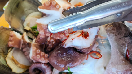 South Korea food. Seafood Hot Pot
