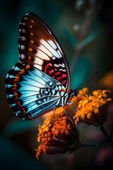 Fototapeta na wymiar butterfly on flower. AI generated