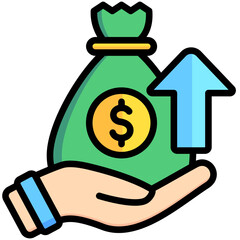 growth investment, business and finance icons.