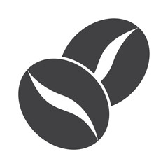 illustration solid icon of coffee beans on transparent background