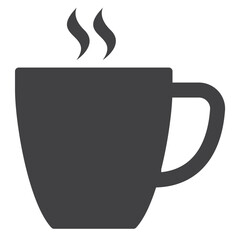 cup of coffee, solid icon on transparent background