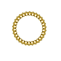 Abstract golden chain circle element