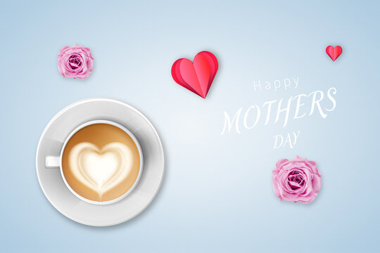 Say Happy Mother's Day with a Beautiful Photo, Make Mom Smile, Special Moments with Mom and Mothers Day Stock Images Illustration.