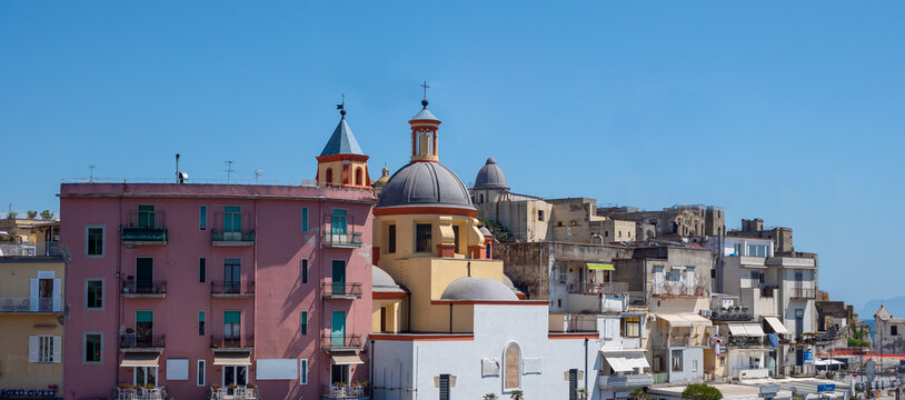 view of the old town of the city naples