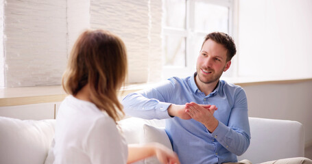 Obraz premium Learning Sign Language