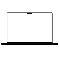 Laptop with transparent screen on PNG transparent screen   - obrazy, fototapety, plakaty