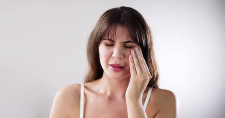 Fototapeta premium Tired Exhausted Eye Pain