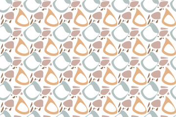 Abstract geometric minimal shape seamless pattern minimal shapes in pastel colors, accented with waves, circles, and a doodled texture background. perfect for prints, covers, boho decorations