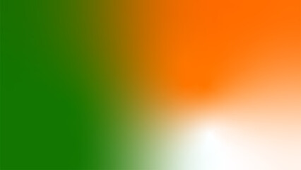 Indian tricolor orange saffron white green flag gradient background 