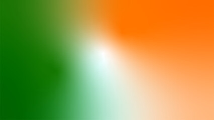 Indian tricolor orange saffron white green flag gradient background 
