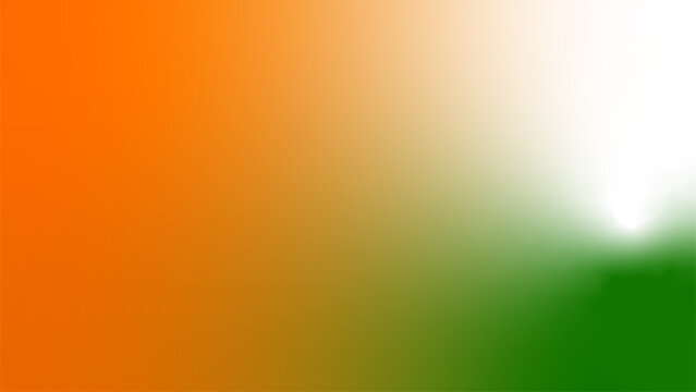 Indian tricolor orange saffron white green flag gradient background 