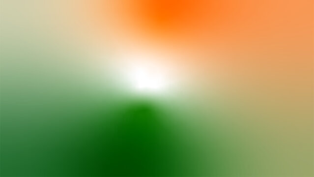 Indian tricolor orange saffron white green flag gradient background 