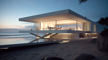 Fototapeta premium Modern Beach house