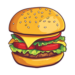 Burger illustration flat design