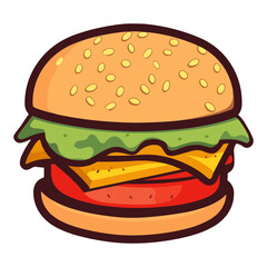 Burger illustration flat design