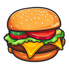 Burger illustration flat design