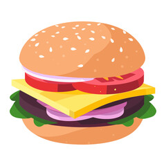 Burger illustration flat design
