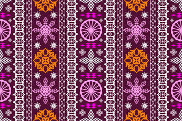 Ikat Figure aztec embroidery style. Geometric ethnic oriental traditional art pattern.Design for ethnic background,wallpaper,fashion,clothing,wrapping,fabric,element,sarong,graphic,vector illustration