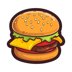 Burger illustration flat design
