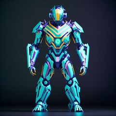 Glossy Humanoid Robot - A Stunning Display of Next-Gen Robotics Technology