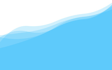 Water wave Blue river, sea, ocean layer. Vector background